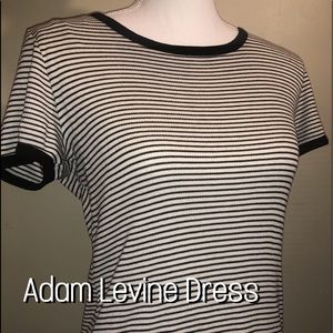 Black and White Striped Adam Levine dress